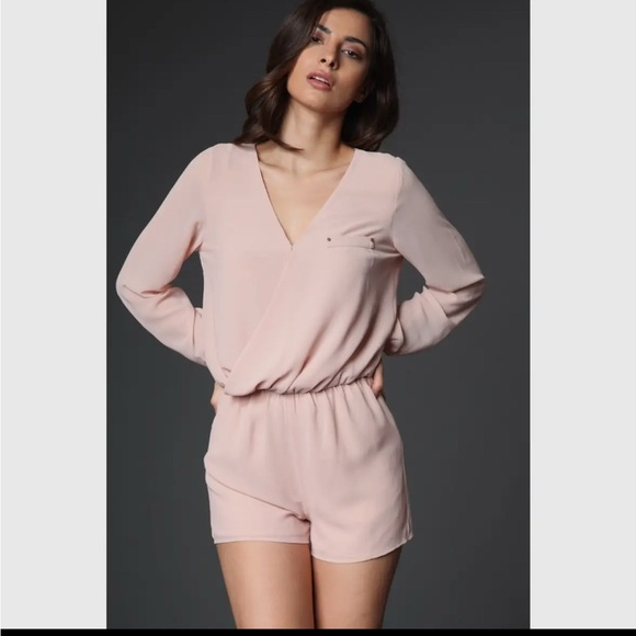 Pants - Blush romper with elastic waist